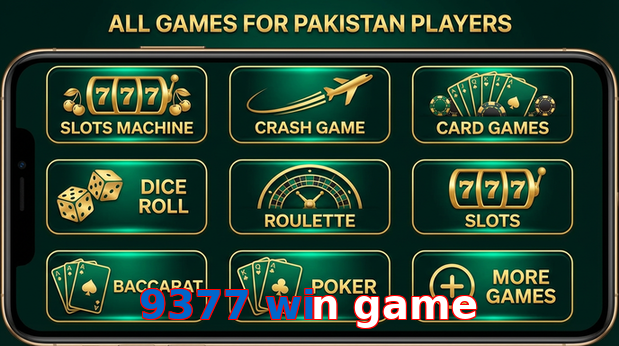 Main screen of 9377 Win Game games page for PK players